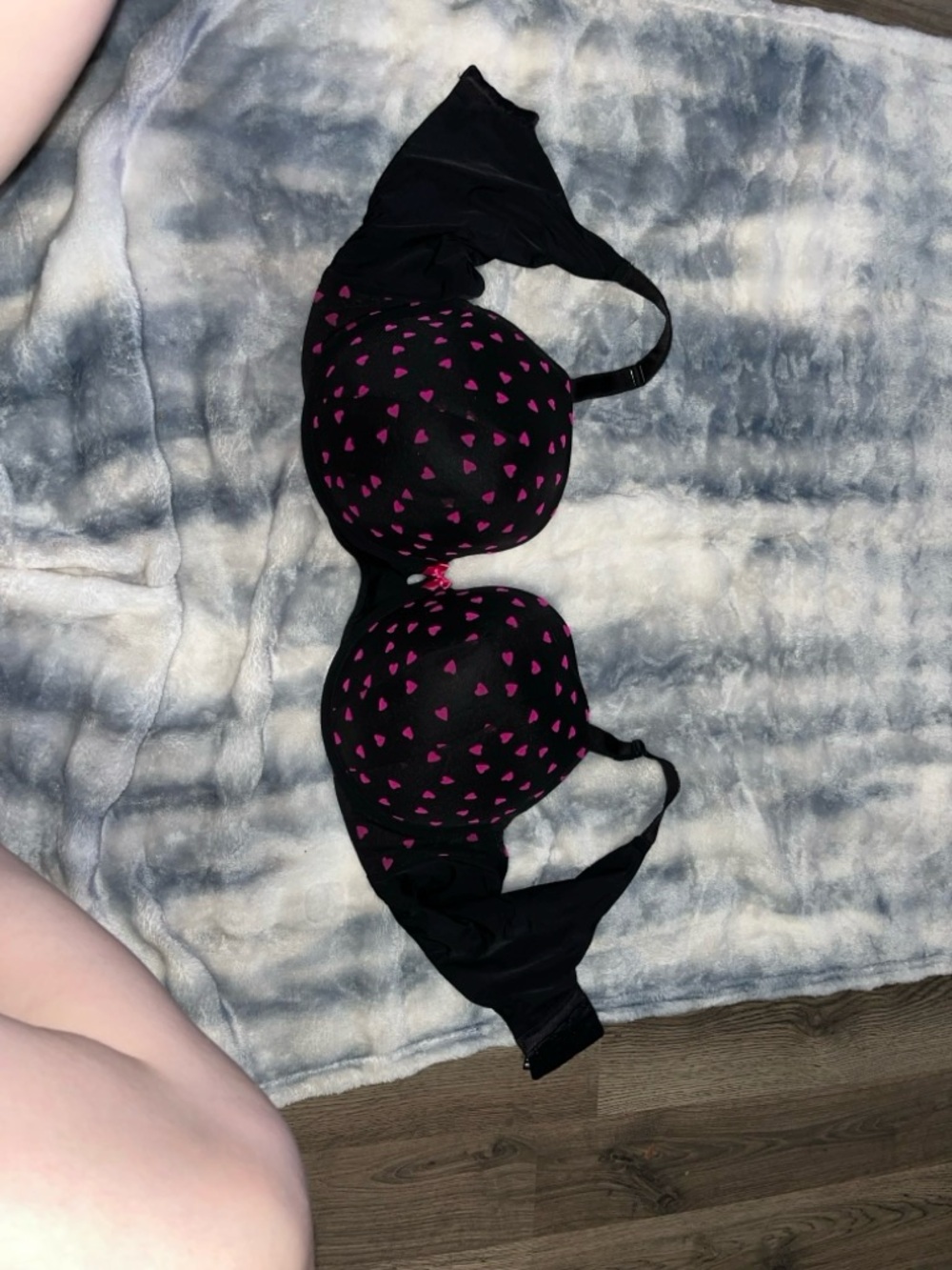 torrid Black Bra with Pink Heart Print